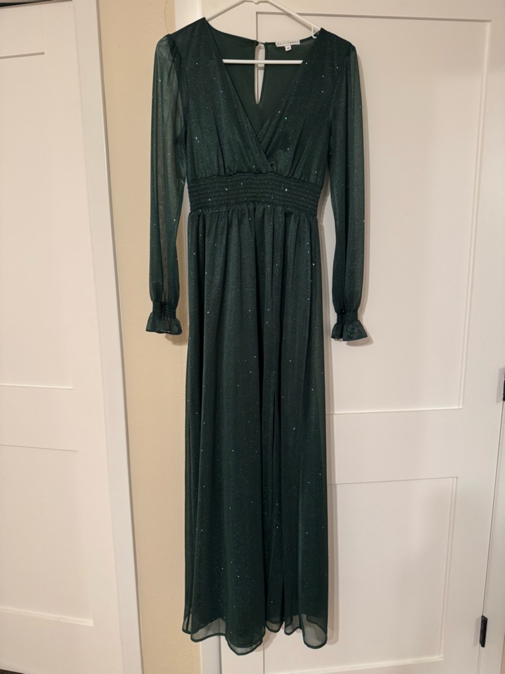 Baltic Born Emerald Green Glitter Maxi Dress - Picture 2 of 3